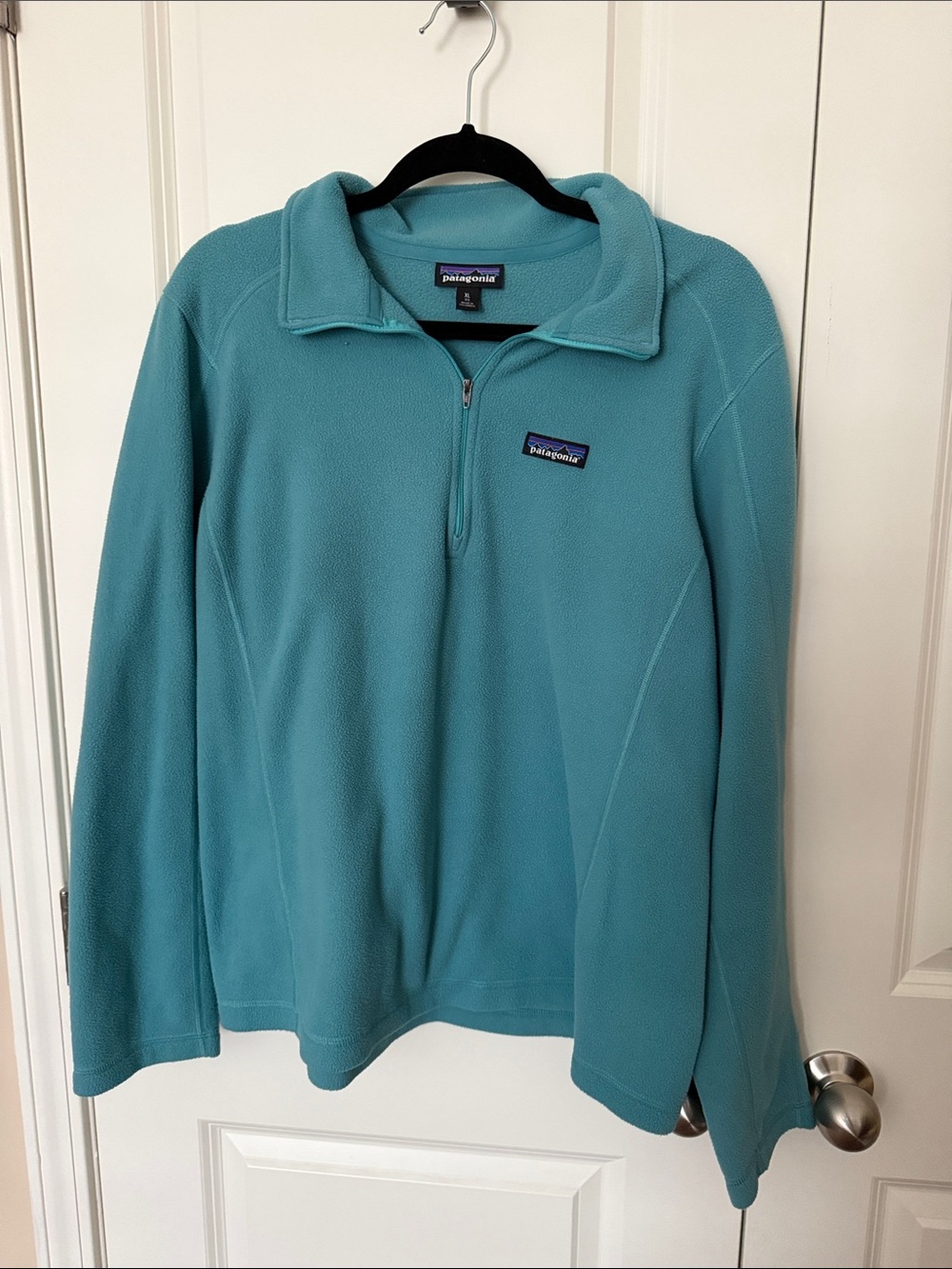 Patagonia Teal Quarter-Zip Fleece Pullover